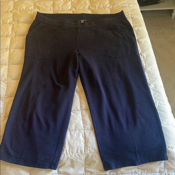 Talbots Pants - WANTED:  TALBOTS Size X Navy Blue Crops Cotton Modal Spandex